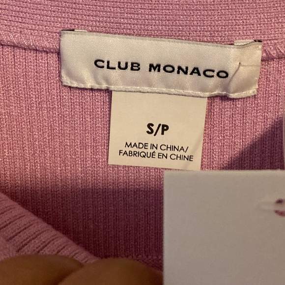 Club Monaco Boatneck Mixed Stitch Mauve Sweater - Picture 3 of 5